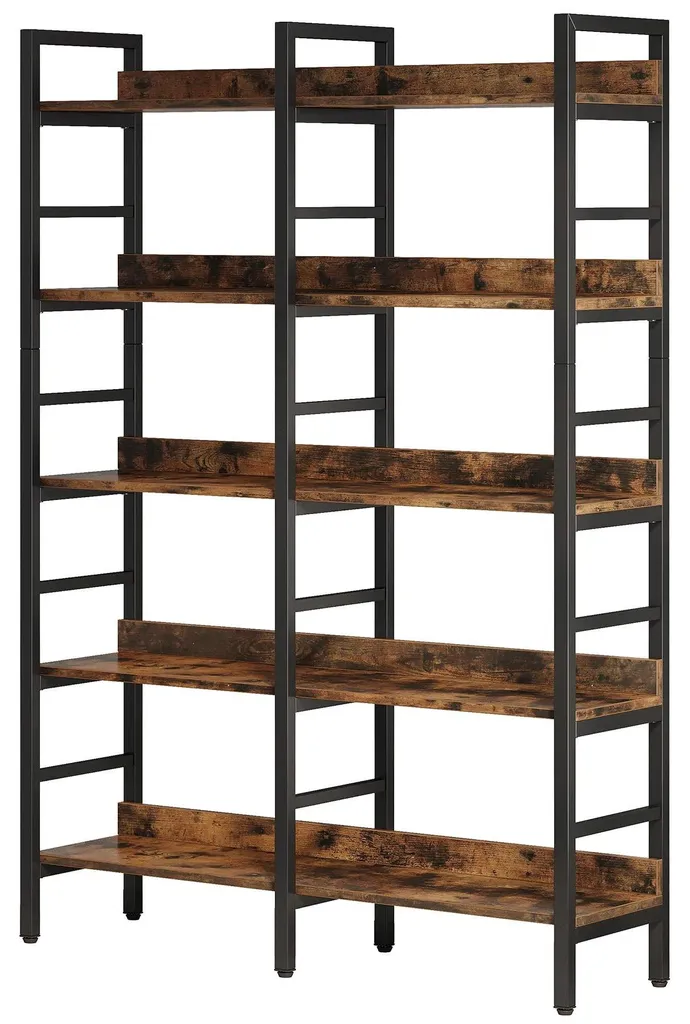 Meuble de rangement 5 niveaux 120cm de large style industriel bois