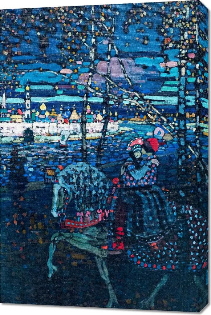 Kandinsky Coppia a Cavallo 60x90 cm - Decorazione Parete Moderna
