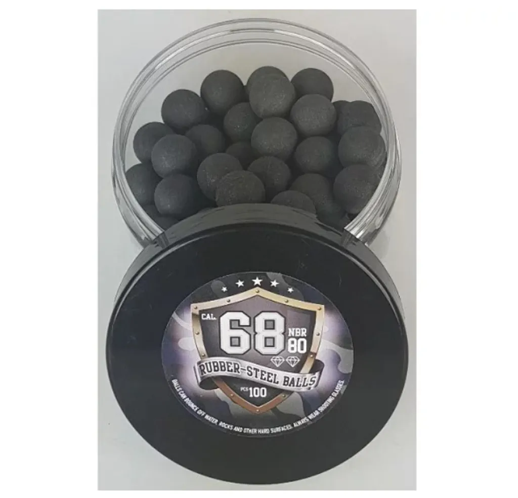 Balles Guard Power Cal. 68 Caoutchouc-Métal Renforcées - 100 Unités