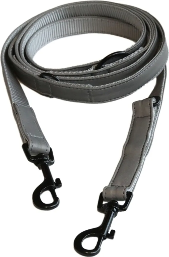 Laisse de ville Kentucky Dogwear Reflective argent 2m pour sorties soir