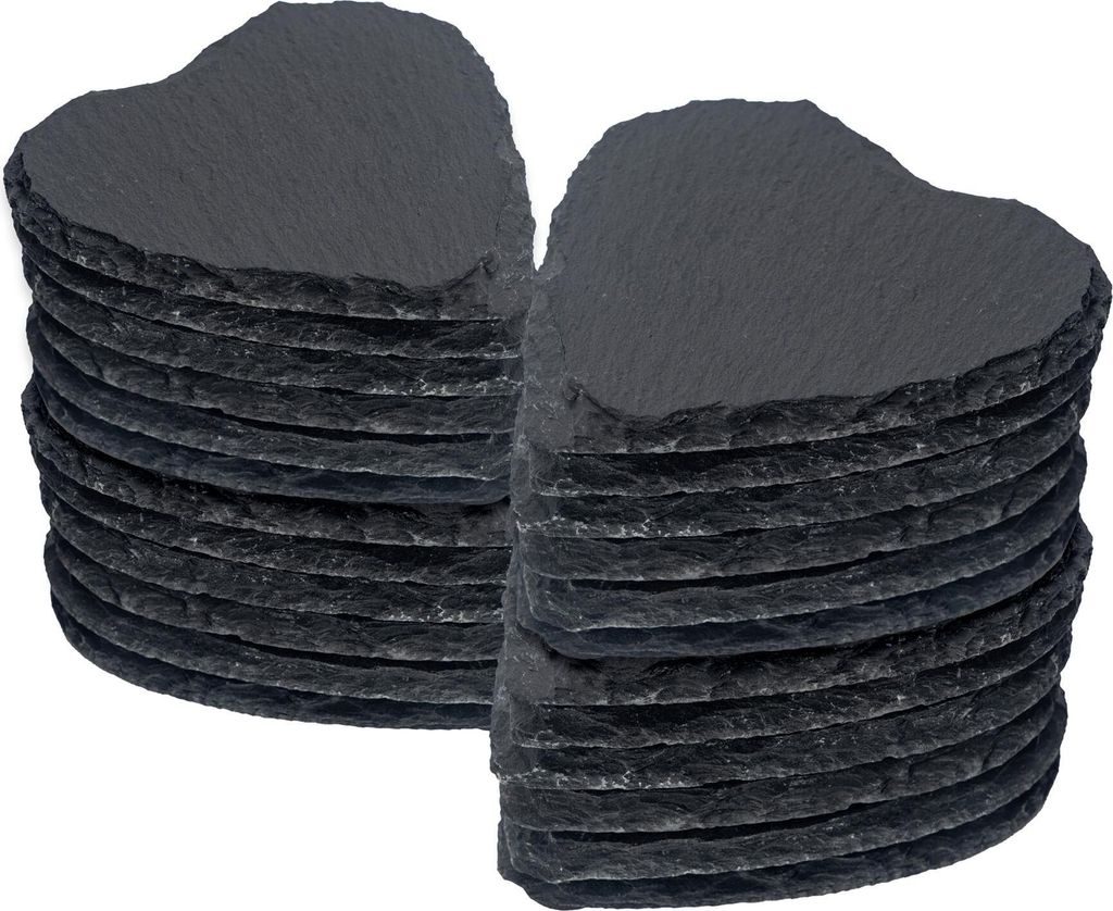 Argon Ta Herz-Schieferuntersetzer – 10 cm – 24 Stück Produktbild 
