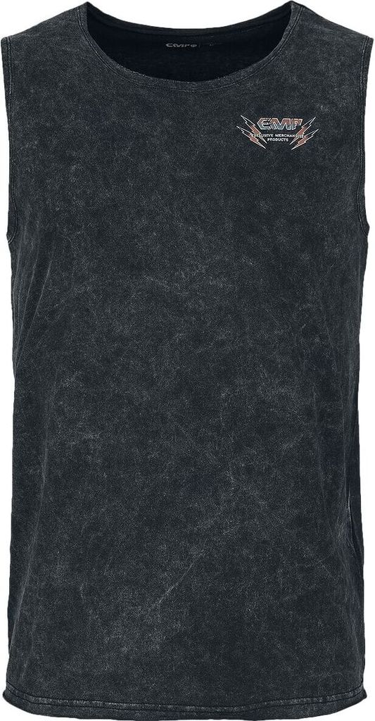 EMP Stage Collection Herren Top mit Print im Band-Shirt-Look schwarz S