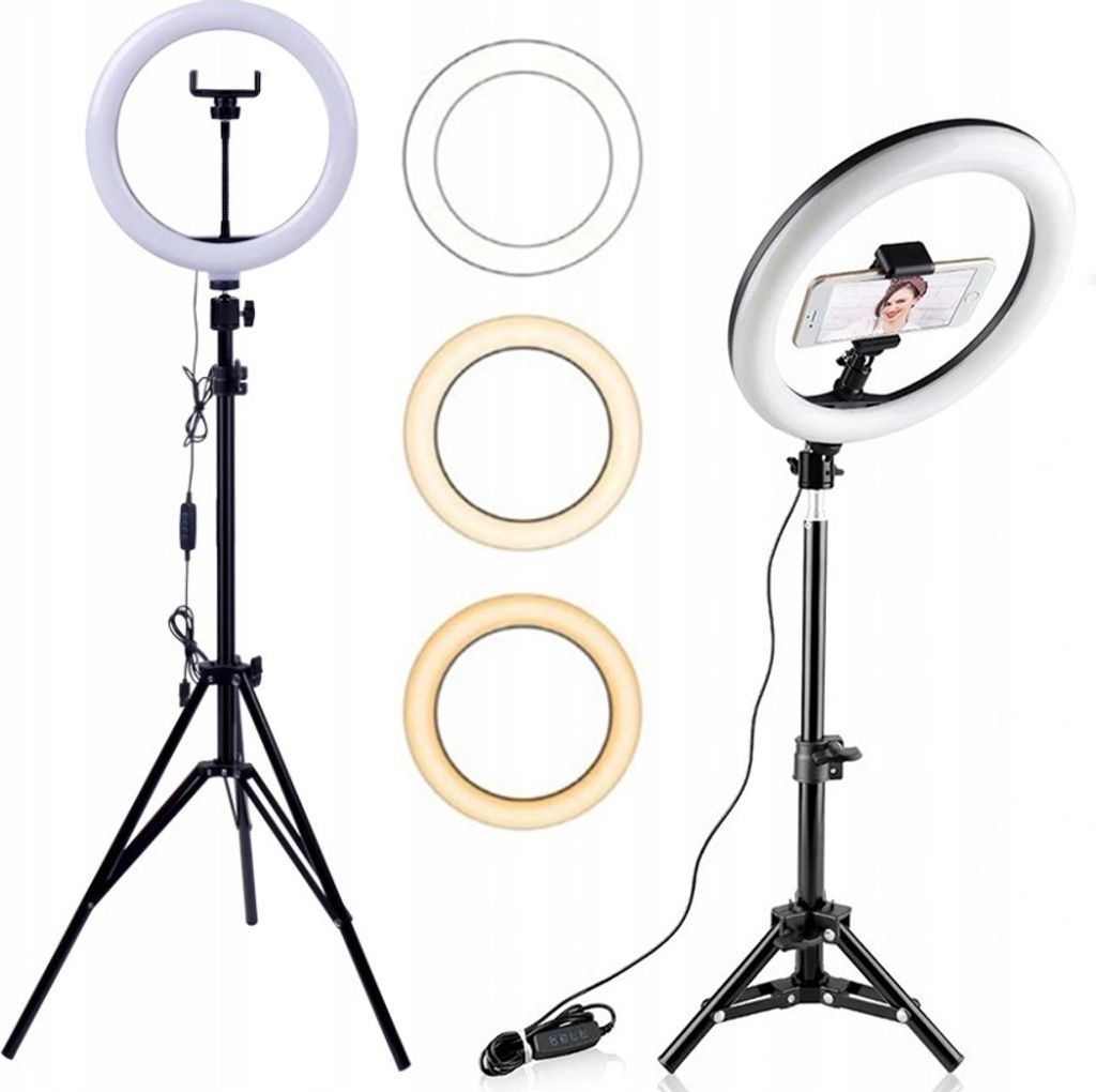 Lampa pierścieniowa studyjna do makijażu nagrań LED 26cm ze Zdjęcie produktu 