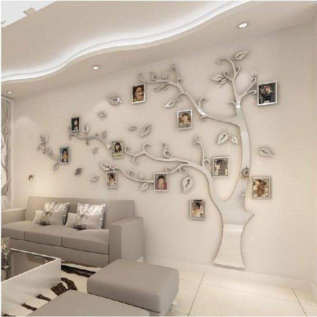 3D Muursticker DIY Foto Muurstickers Grote Zelfklevende Stickers für Schlafzimmer Wohnzimmer Kinderzimmer Wanddekoration (Rechte Spiegel, M)