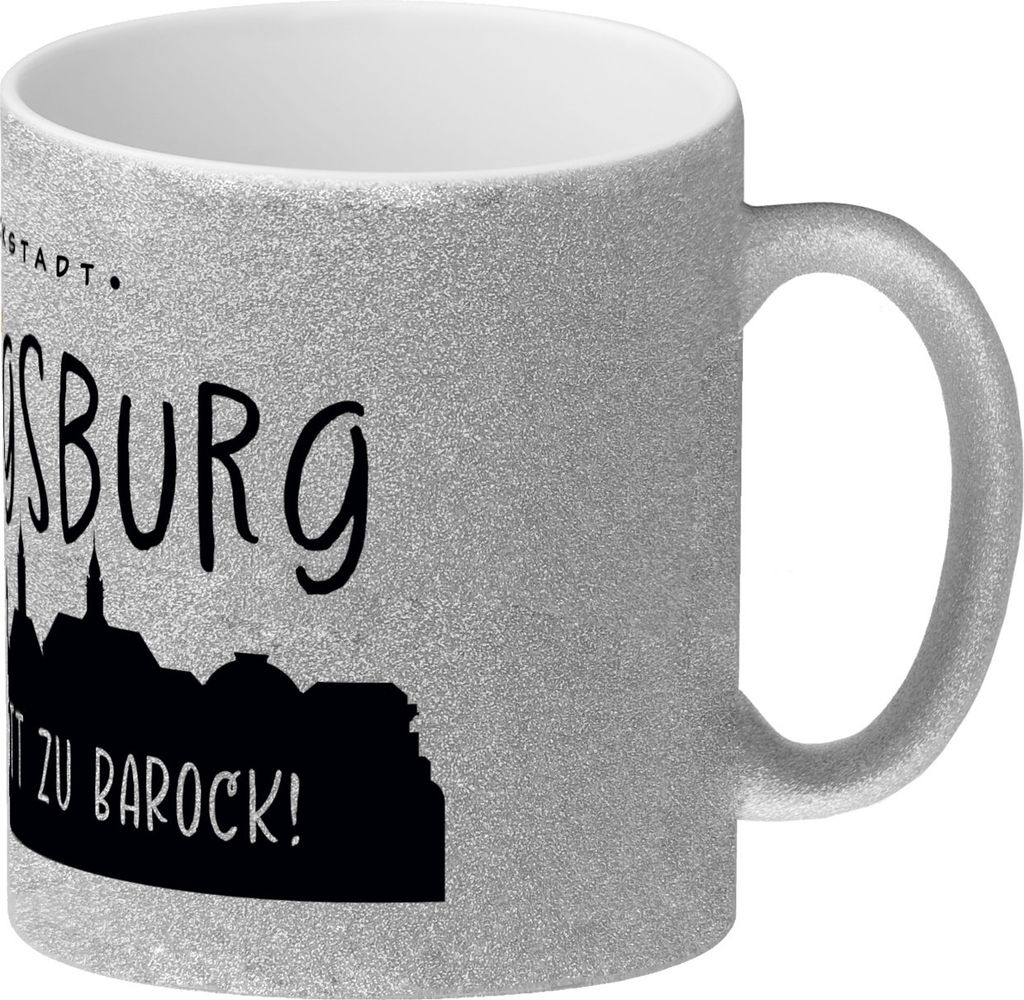 Ludwigsburg Skyline Glitzer-Kaffeebecher - Von Grüß Gott zu Barock