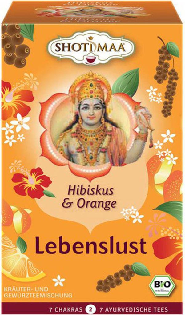 Shoti Maa - Lebenslust - Hibiskus & Orange - 16x2g Produktbild 