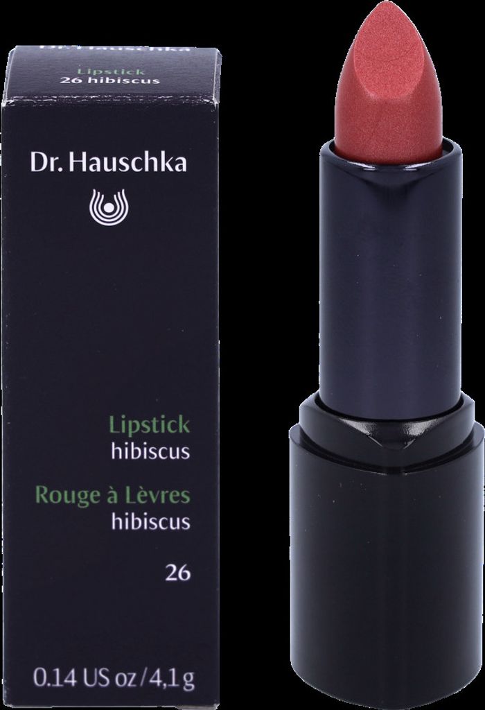 Dr. Hauschka Lippenstift Nr. 26 Hibiscus – Feuchtigkeitsspendend, Mit Pflanzenextrakten, 1 Stück