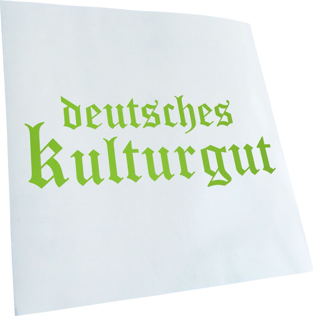Kiwistar - Autoaufkleber - Deutsches Kulturgut Altdeutsch Heckscheibenaufkleber - Aufkleber für Auto Kfz Fahrrad, LKW, Truck Mofa