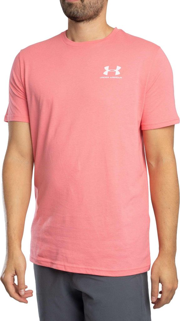 Under Armour Locker sitzendes T-Shirt mit Logo auf der linken Brust, Rosa L