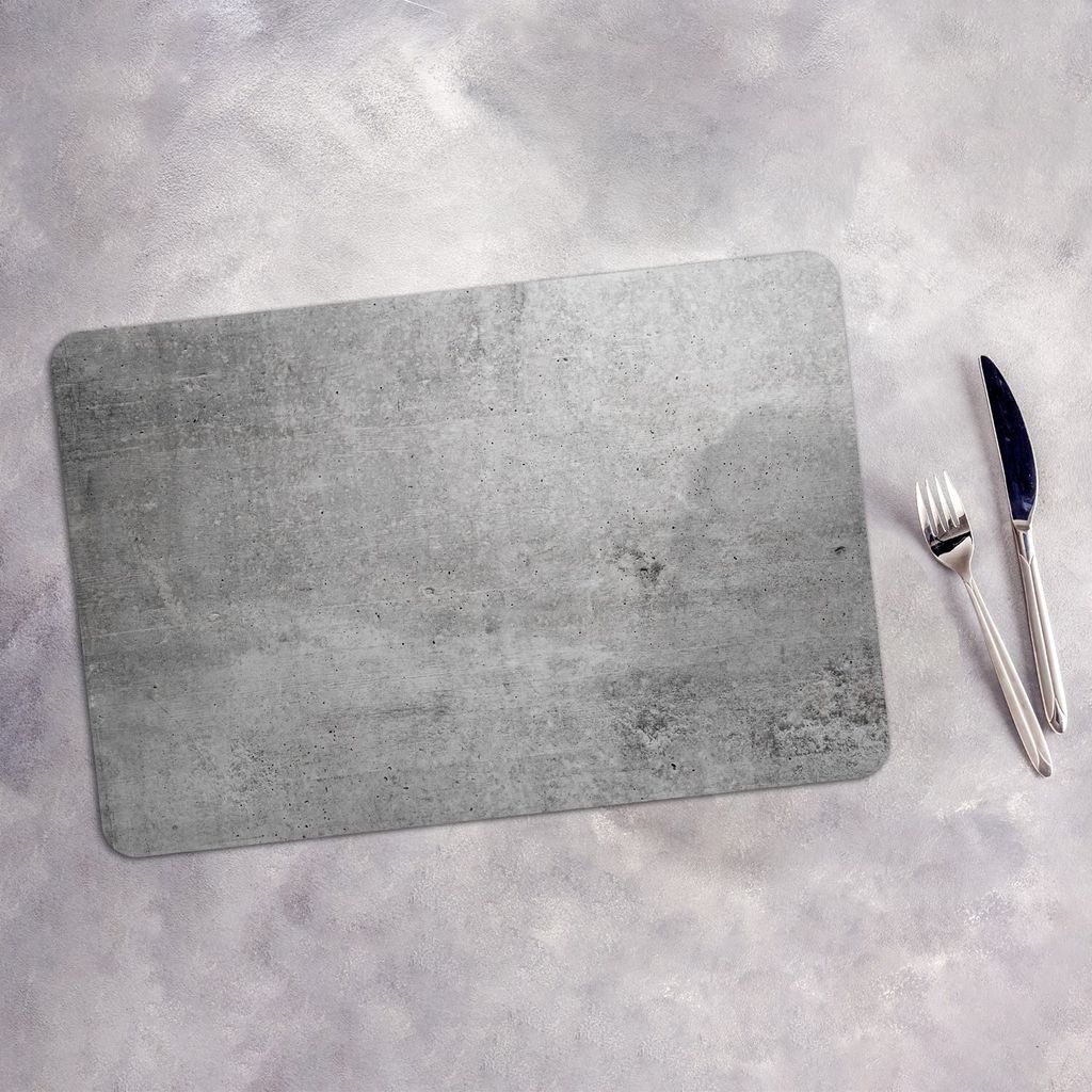 Tischset 4x45x30 cm Platzset Tischmatte Platzmatte Untersetzer - Beton Zement Textur