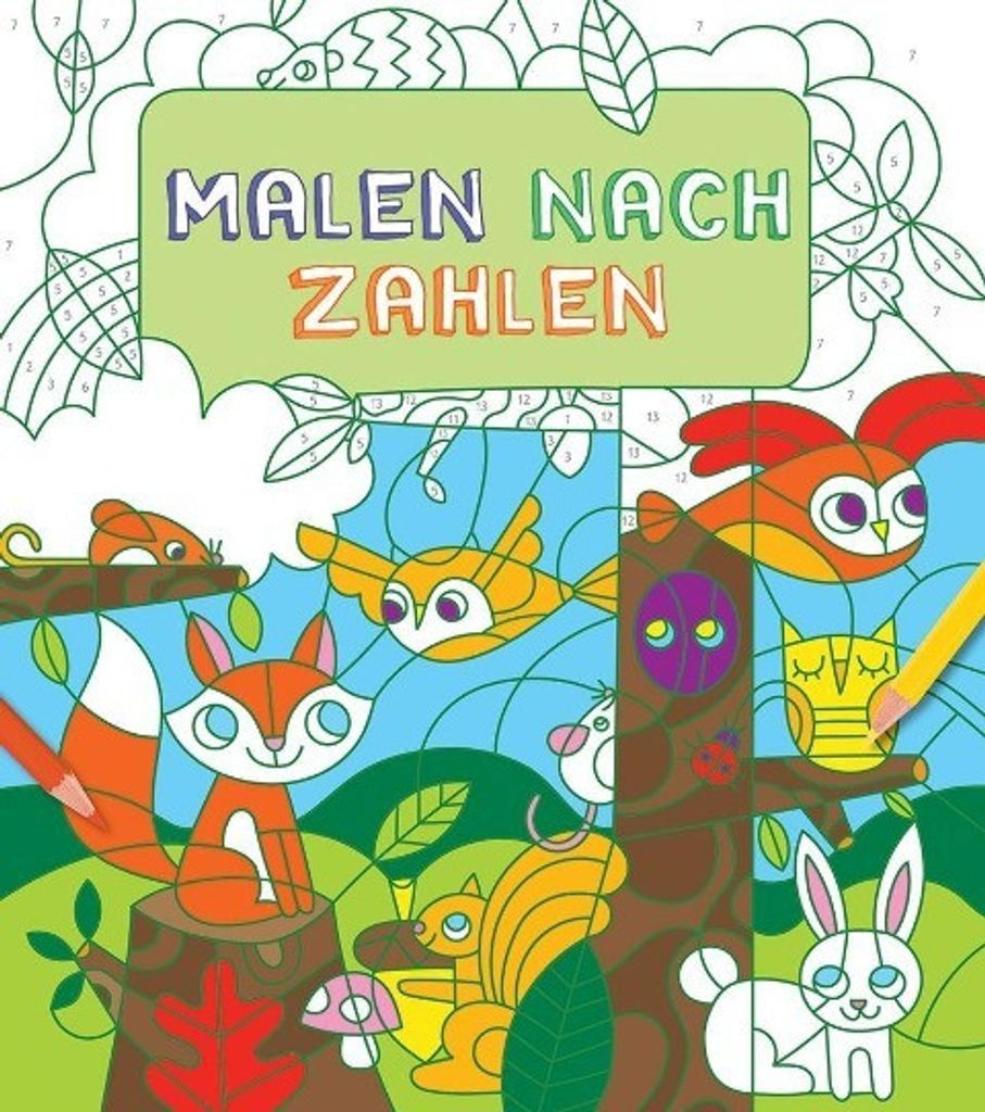 Malen nach Zahlen für Kinder: Kleine Szenen mit Tieren und Produktbild 