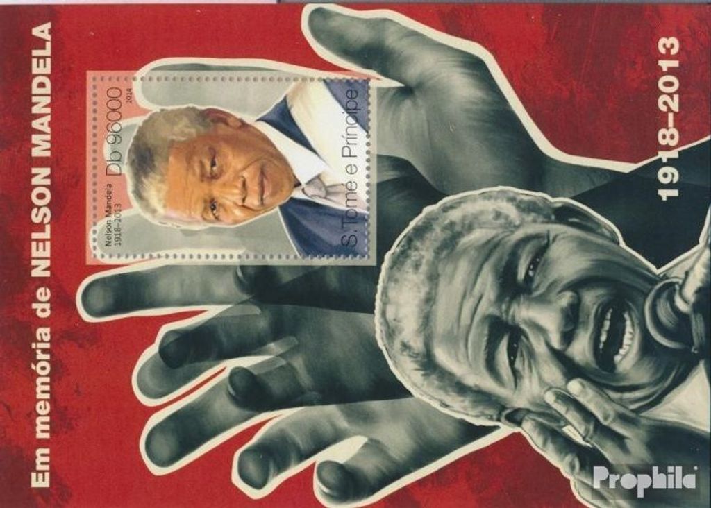 Briefmarken Sao Tome e Principe 2014 Mi Block 951 (kompl. Ausgabe) postfrisch Nelson Mandela
