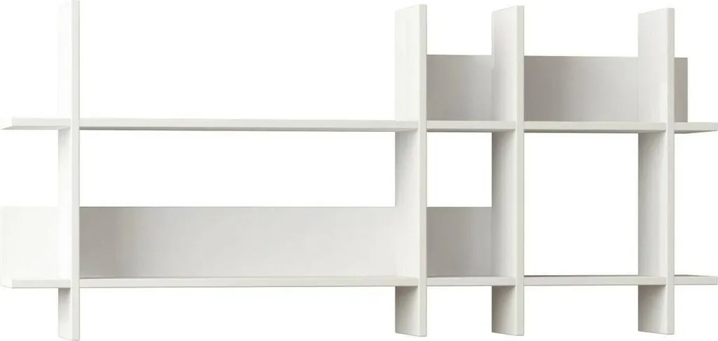 Étagère de Salon Blanche Selvaggia pour Livres et Déco 4 Tablettes