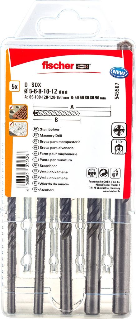 Steinbohrer-Satz D-SDX SET 5-12mm (5-teilig)