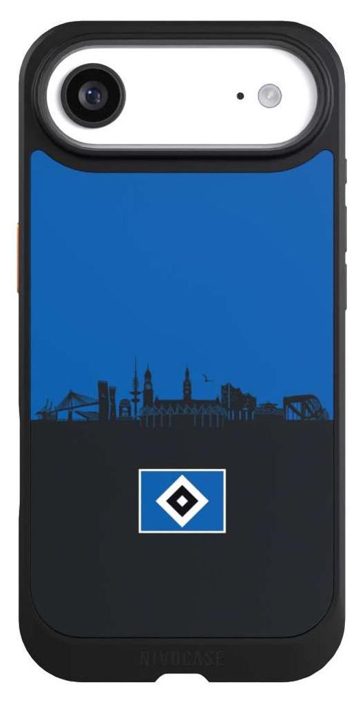 NIVOCASE Hülle für Apple iPhone Air Handyhülle NIVOcore Case Schwarz HSV Hamburg Skyline