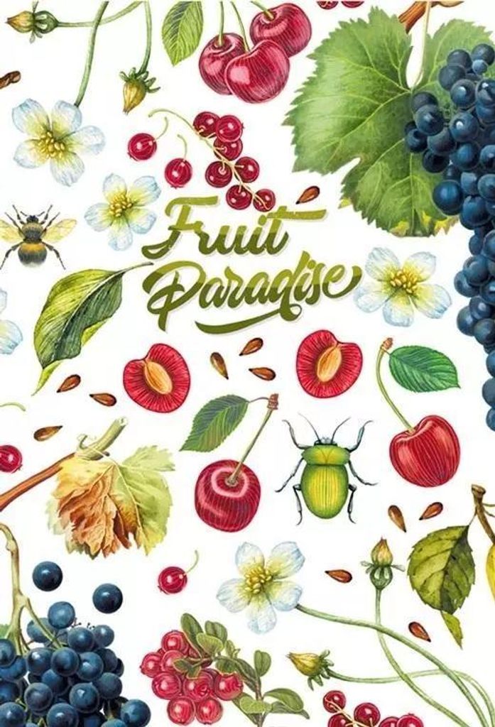 Notatnik ozdobny 128x165/64K linia Wiśnie