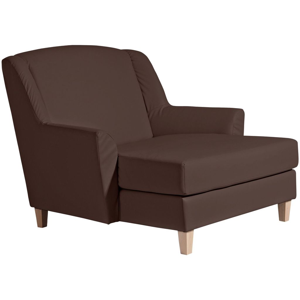 XXL Sessel Karil Bezug Kunstleder Buche natur / braun 21898