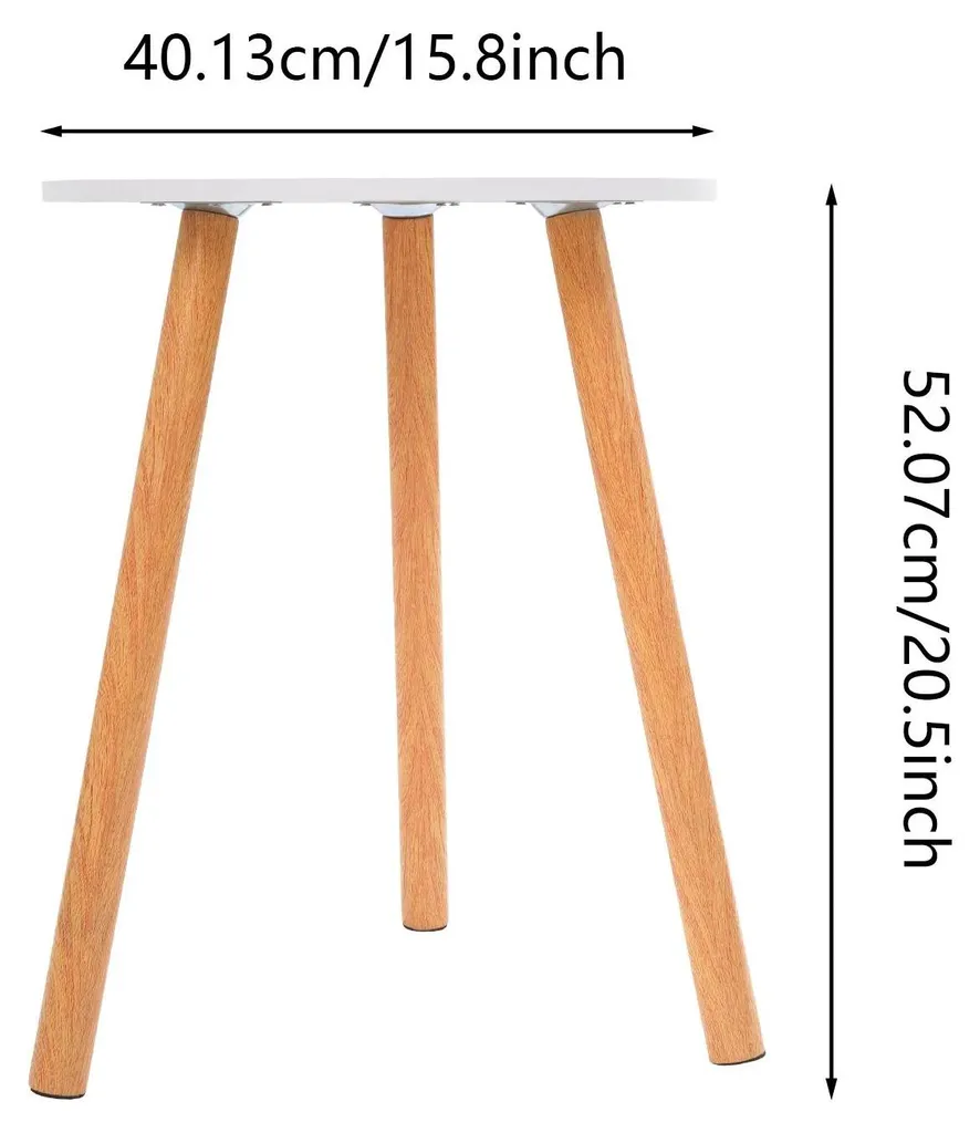 Petite table basse ronde bleue - Table d'appoint moderne gain de place - 2