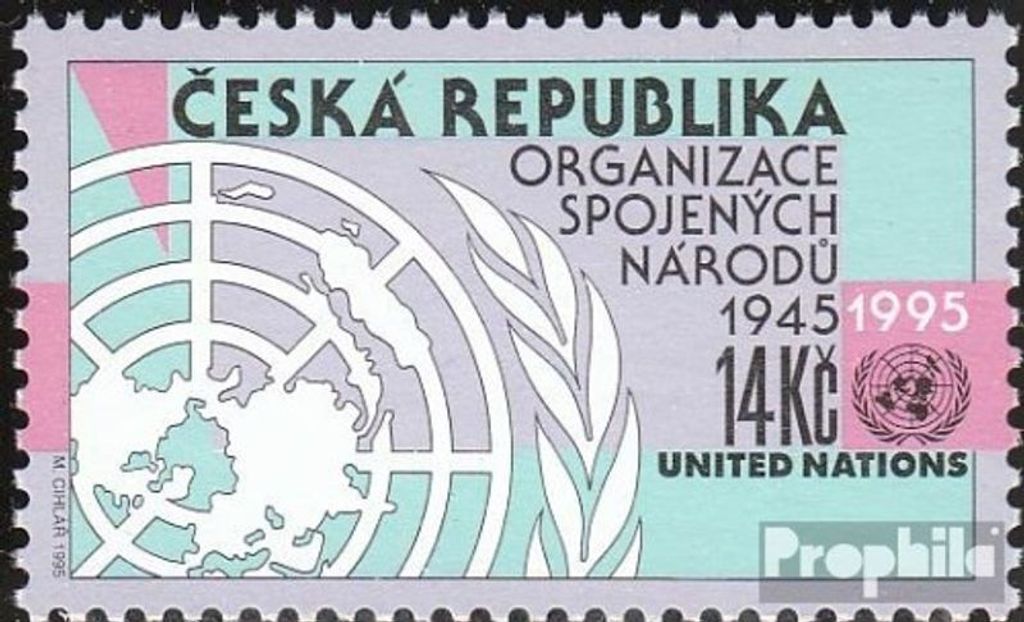 Briefmarken Tschechien 1995 Mi 90 (kompl.Ausg.) postfrisch UNO
