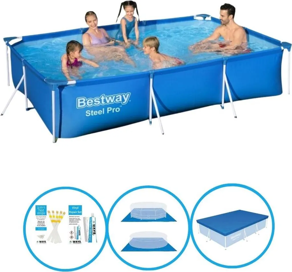 Bestway Pool Steel Pro 300x201x66 cm - Set da piscina
