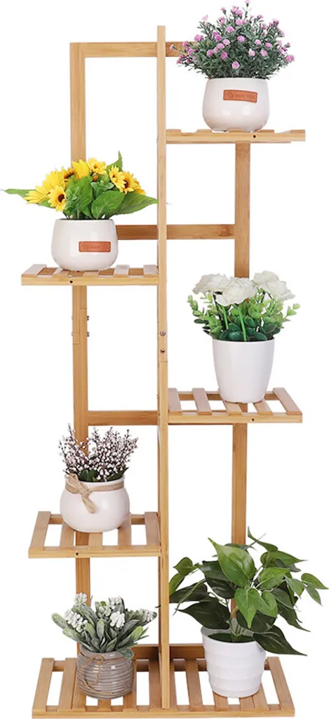 Étagère à plantes en bois 6 niveaux, support fleurs vertical 40x20x102cm