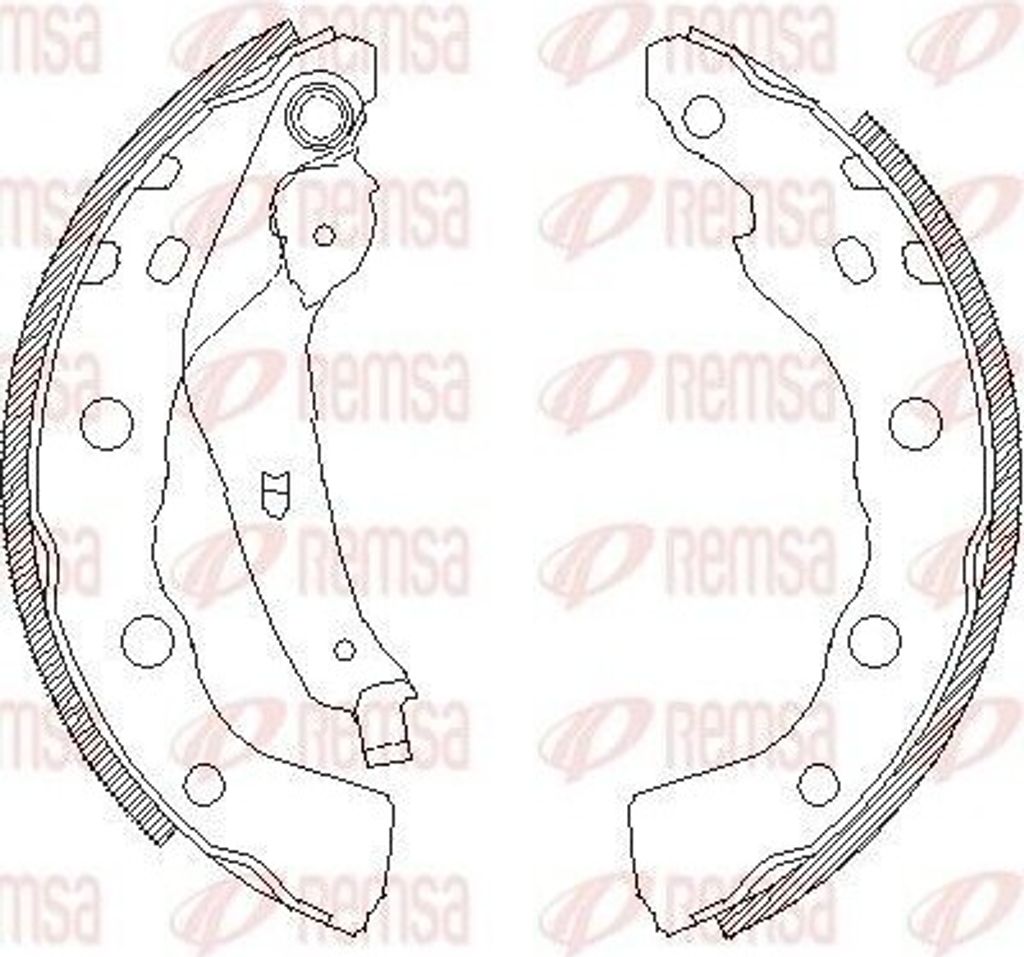 REMSA Bremsbackensatz Trommelbremse Hinten für TOYOTA AVENSIS (T22) 4059.00