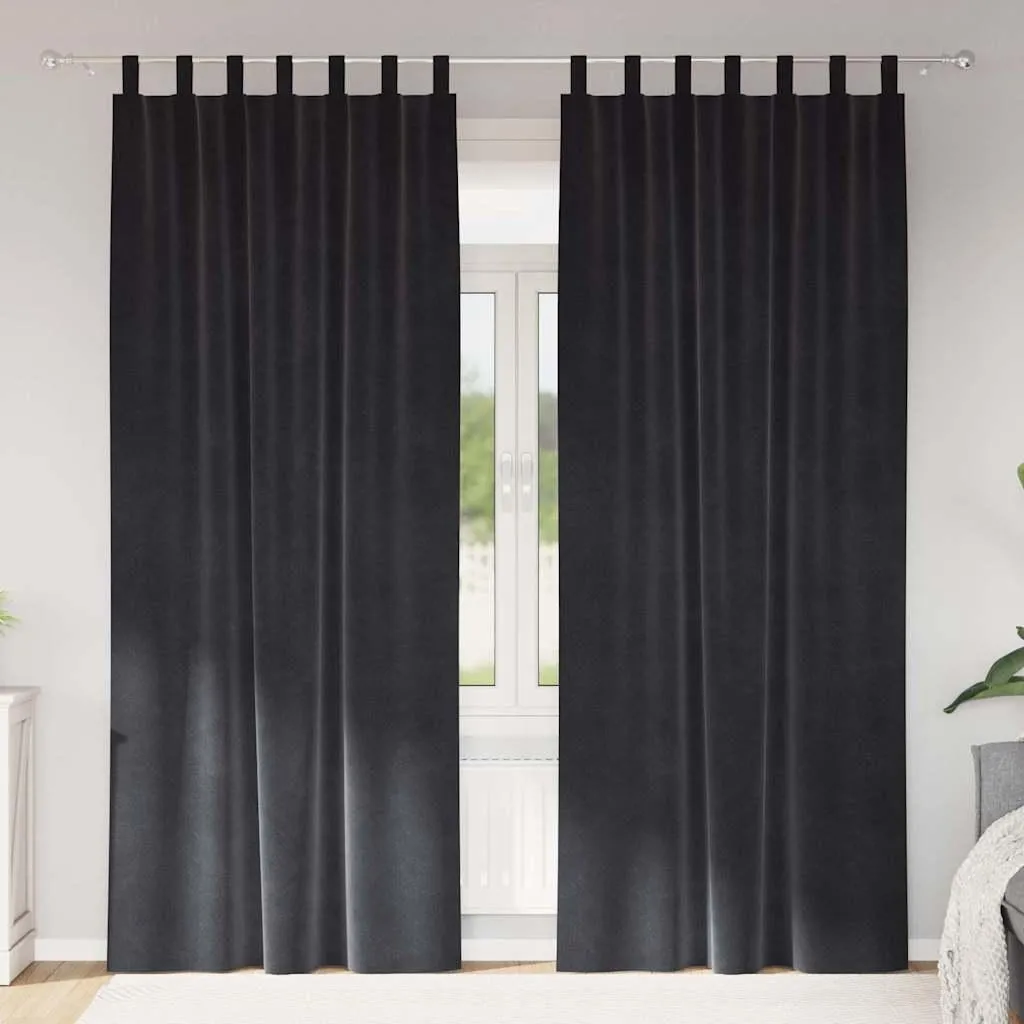 Set 2 Tende Grigio Scuro Velluto 140x245 cm | Prezzo e Qualità Octo