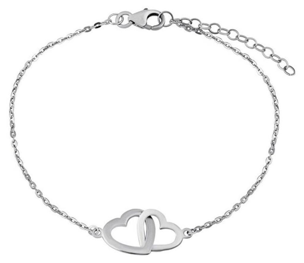 Fine silver hand chain with Hearts SMJB060RN3ZT