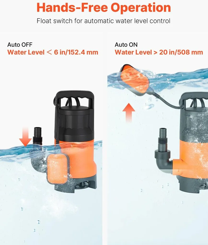 Pompe anti-inondation pour eaux chargées 650W solution vide-cave - 3