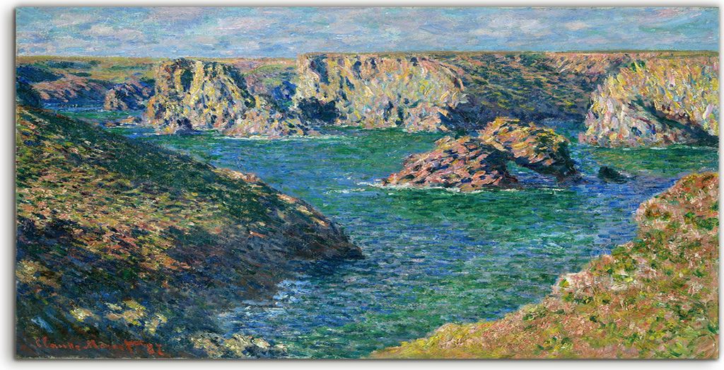 Coloray Acrylbild 140x70 Wandbild Acrylbilder Port Donnant Belle Ile Claude Monet