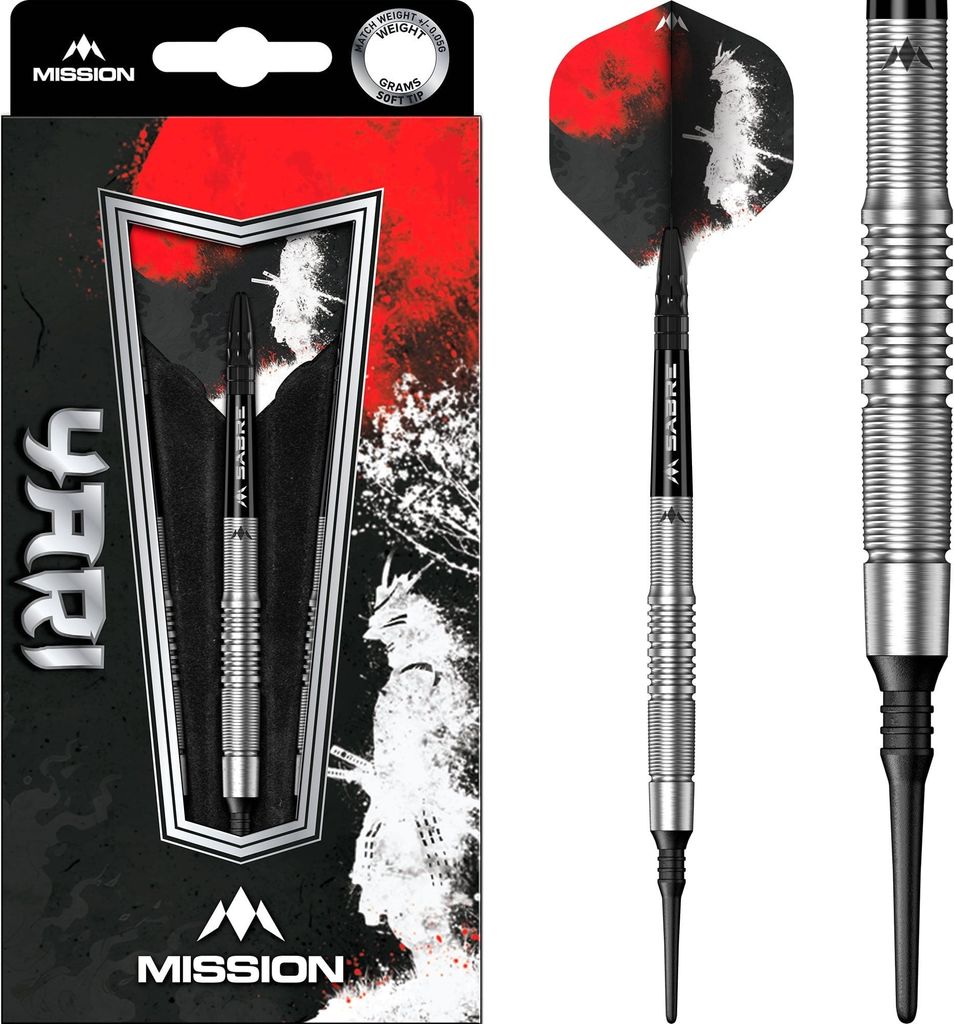 Mission Yari Softdarts | 90% Tungsten | 19 g | Grip-Level 3
