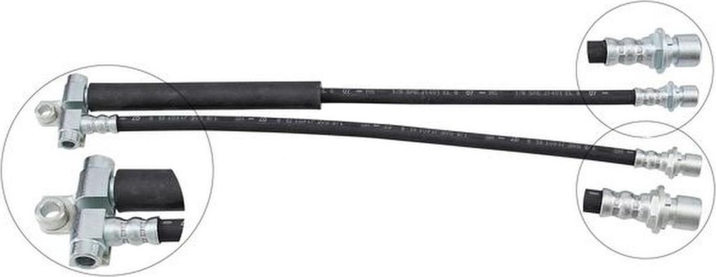 Bremsschlauch 415 mm INN M10x1.0 INN M10x1.0 A.B.S. für u.a. FORD TRANSIT