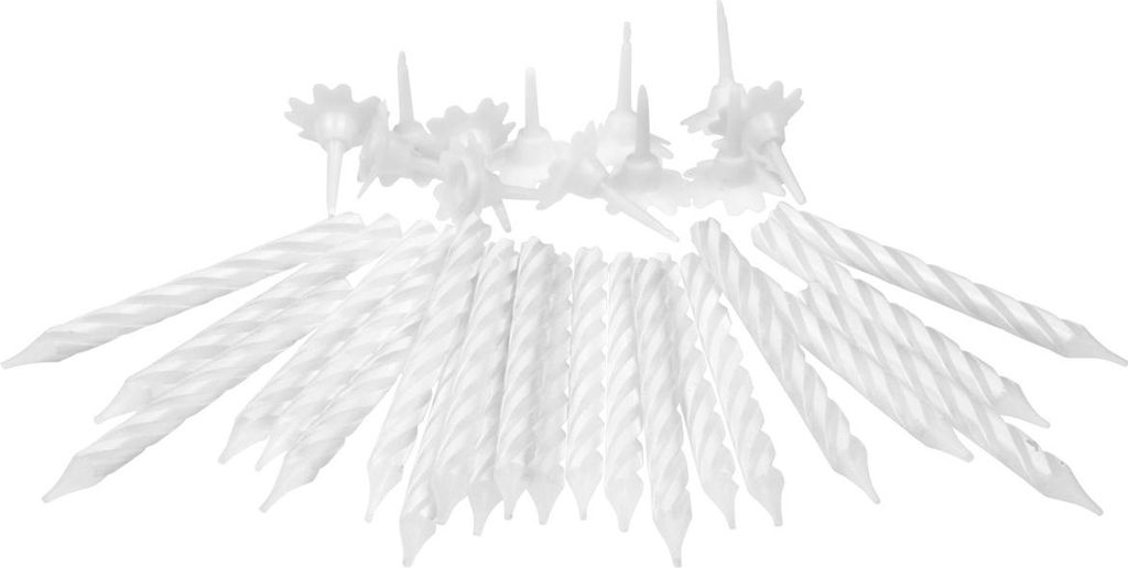 Świeczki urodzinowe kolorowe, 24 sztuki