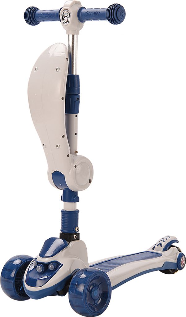 3-in-1 Kinder Roller Scooter mit Sitz, LED große Räder Produktbild 4