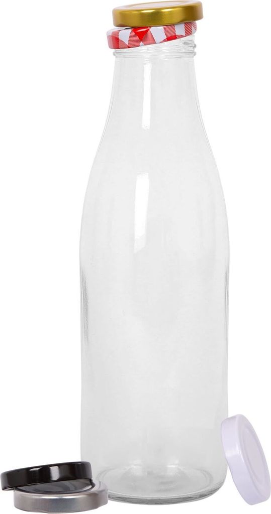 Argon Ta Glaswasserflasche mit Metalldeckel – 960 ml