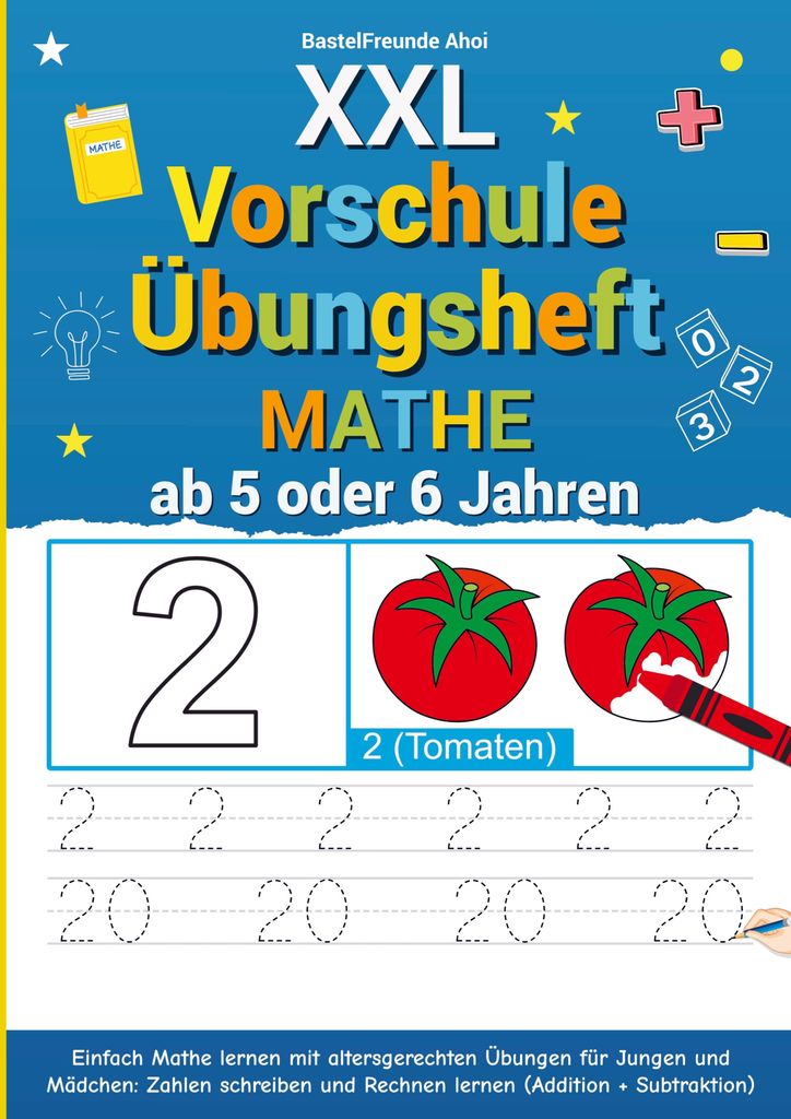 XXL Vorschule Übungsheft Mathe ab 5 oder 6 Jahren Produktbild 