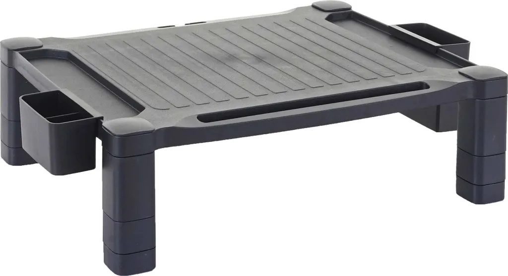 Élévation d'écran compacte 13x43x33cm HWC-E61 avec rangement intégré