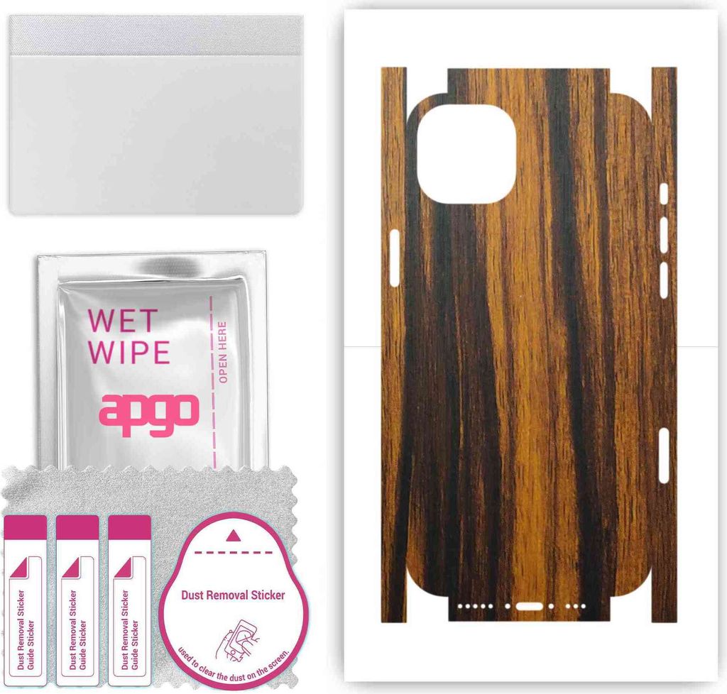 apgo Rückseite + Seiten Schutzfolie, Skin, kompatibel mit Apple iPhone 14, Hinten Displayschutzfolie aus Vinylfolie, kratzfest, einfache Montage -...