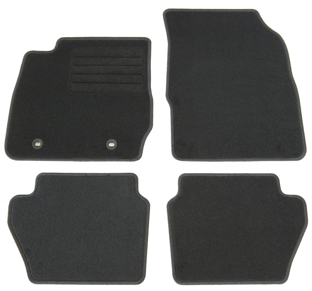 Fußmatten-Set für Ford Fiesta MK7, 10/2008-04/2017, 4-teilig, Schwarz