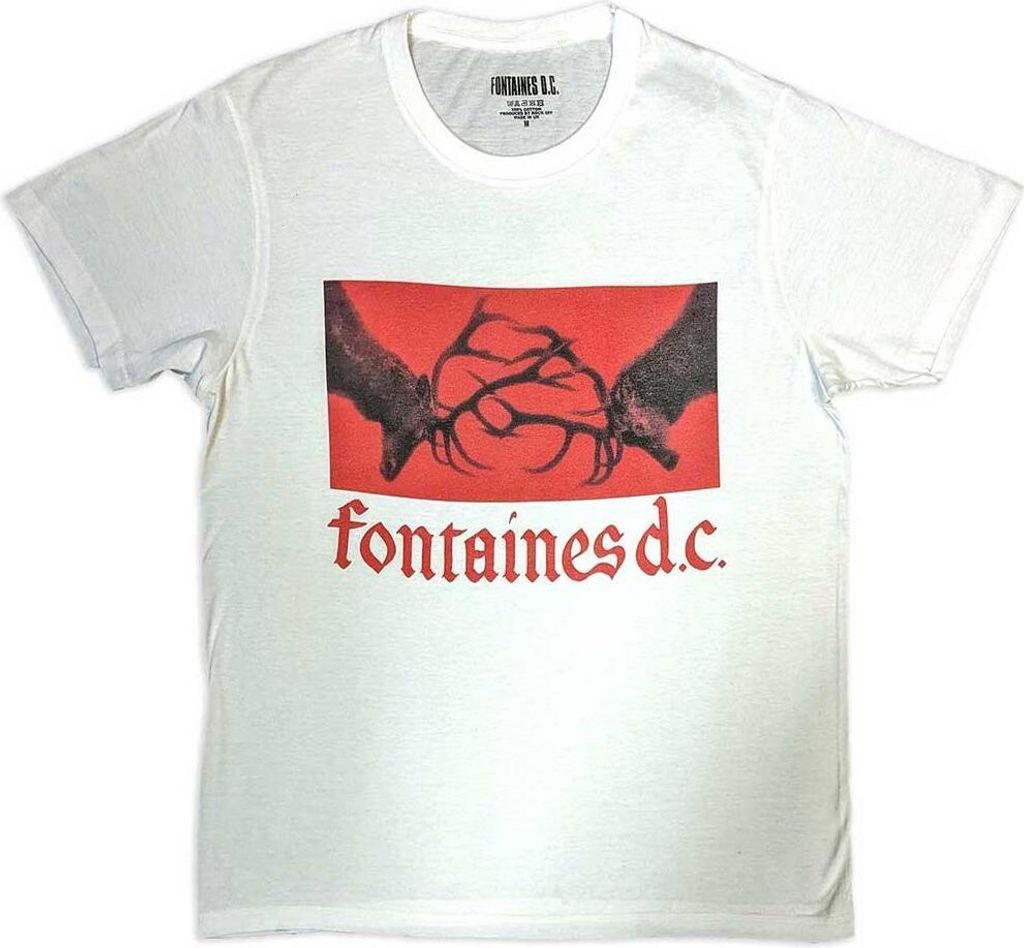 Fontaines DC - T-Shirt Logo für Herren/Damen Uni RO10493 (XXL) (Weiß)