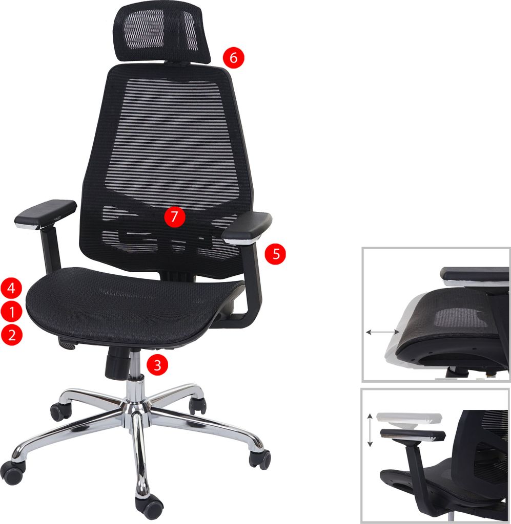 Bürostuhl MCW-A58, Schreibtischstuhl, Sliding-Funktion Stoff/Textil ISO9001 schwarz/schwarz