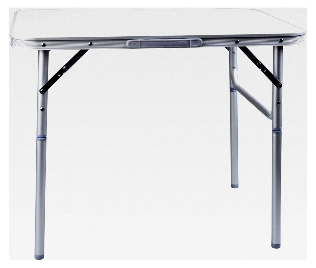 Aluminium Klapptisch für Camping - leicht - 75 x 55 cm - höhenverstellbar von 25 bis 59 cm