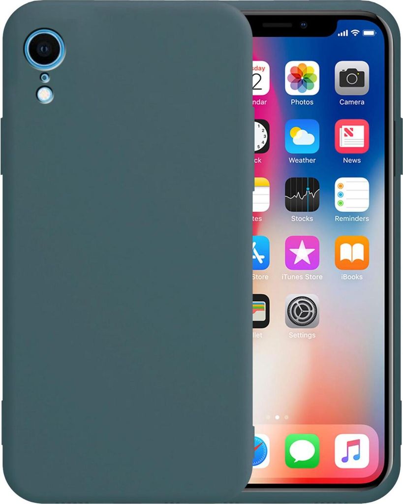 Apple iPhone XR Round Edge TPU Case DunkelgrÃ1/4n