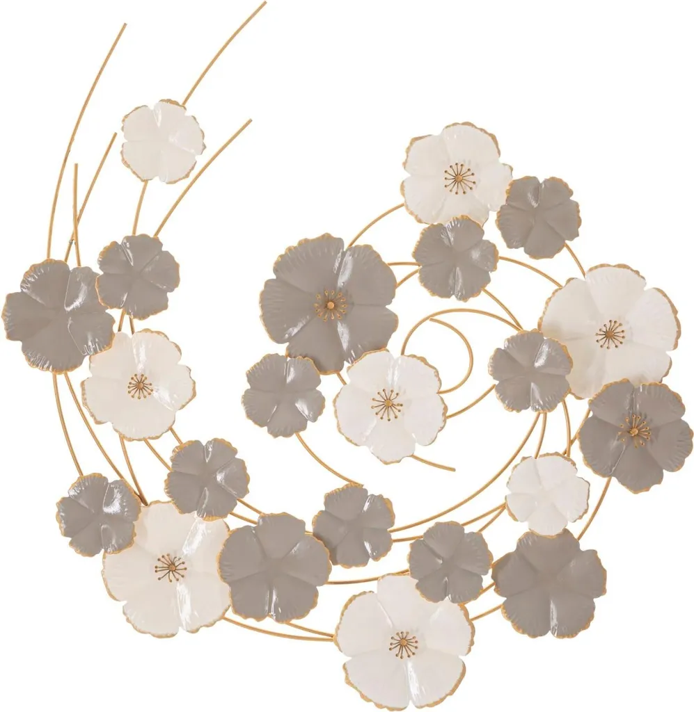 Décoration murale design Lotly blanc gris Mauro Ferretti 63,5x67,9 cm