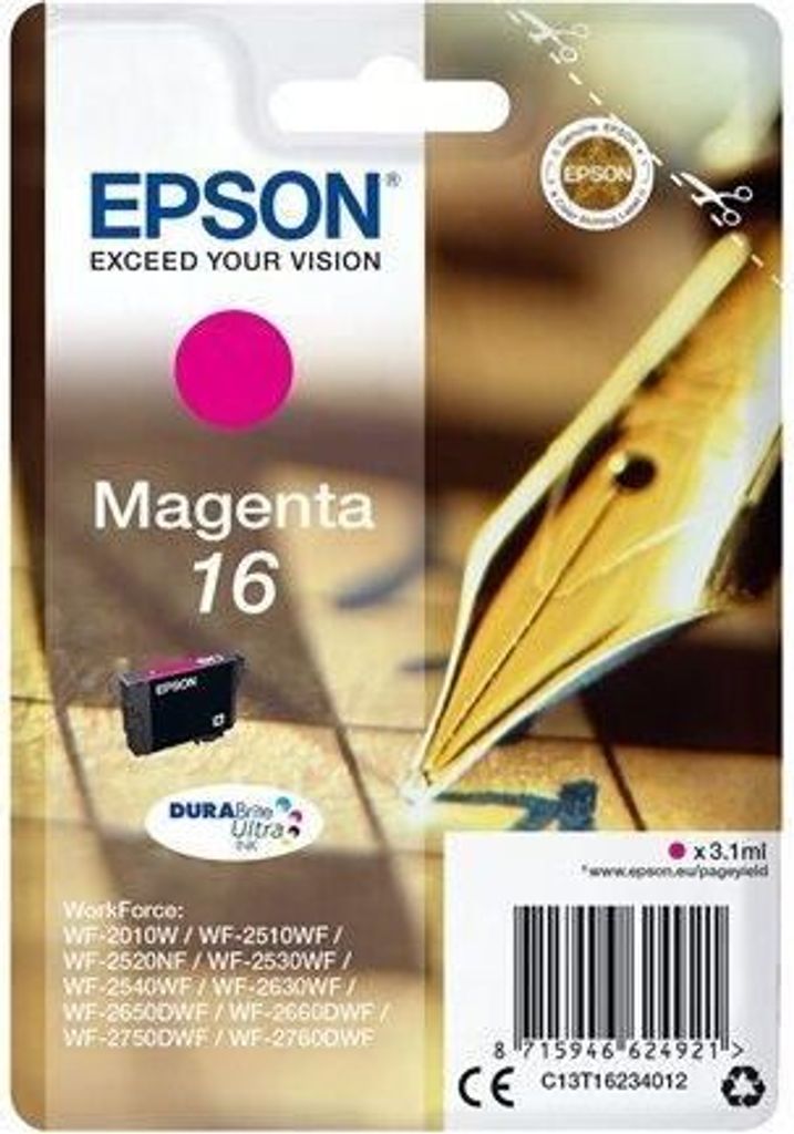 Tintenpatrone, Epson T1623 Magenta, Serie Stylo Plume, Durabrite