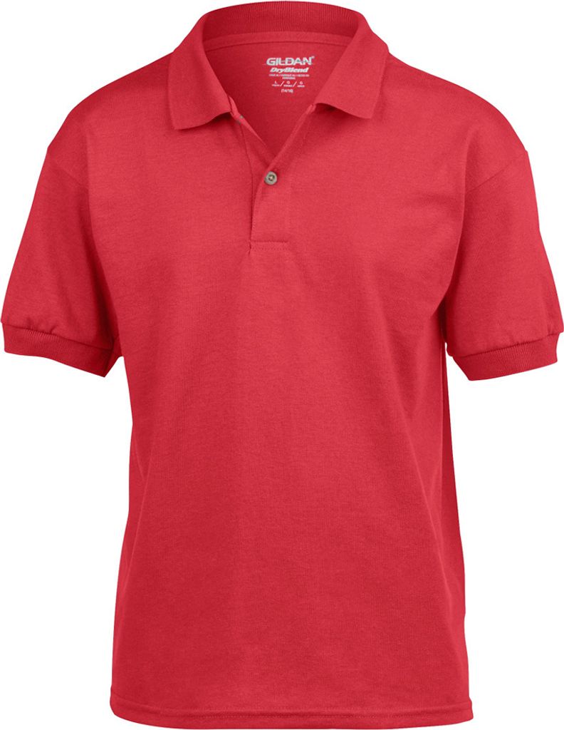 Gildan DryBlend Kinder Polo-Shirt BC1422 (M) (Rot)