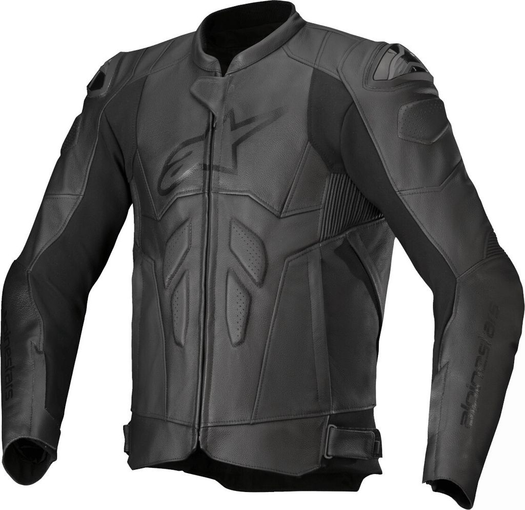 Alpinestars Dusk Motorrad Lederjacke, schwarz, 48