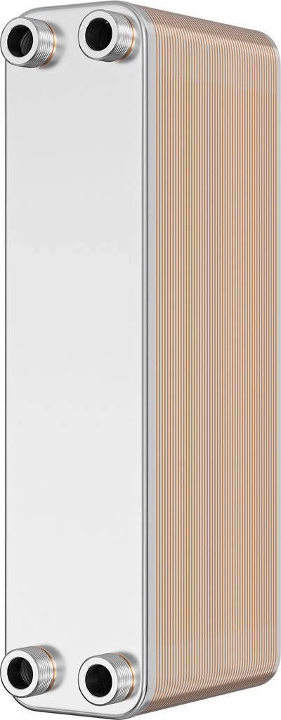 Wiltec Wärmetauscher 50 Platten, max. 550 kW, 22 m³/h 5,55 l je Durchgang, Plattenwärmetauscher aus Edelstahl als Wärmeüberträger