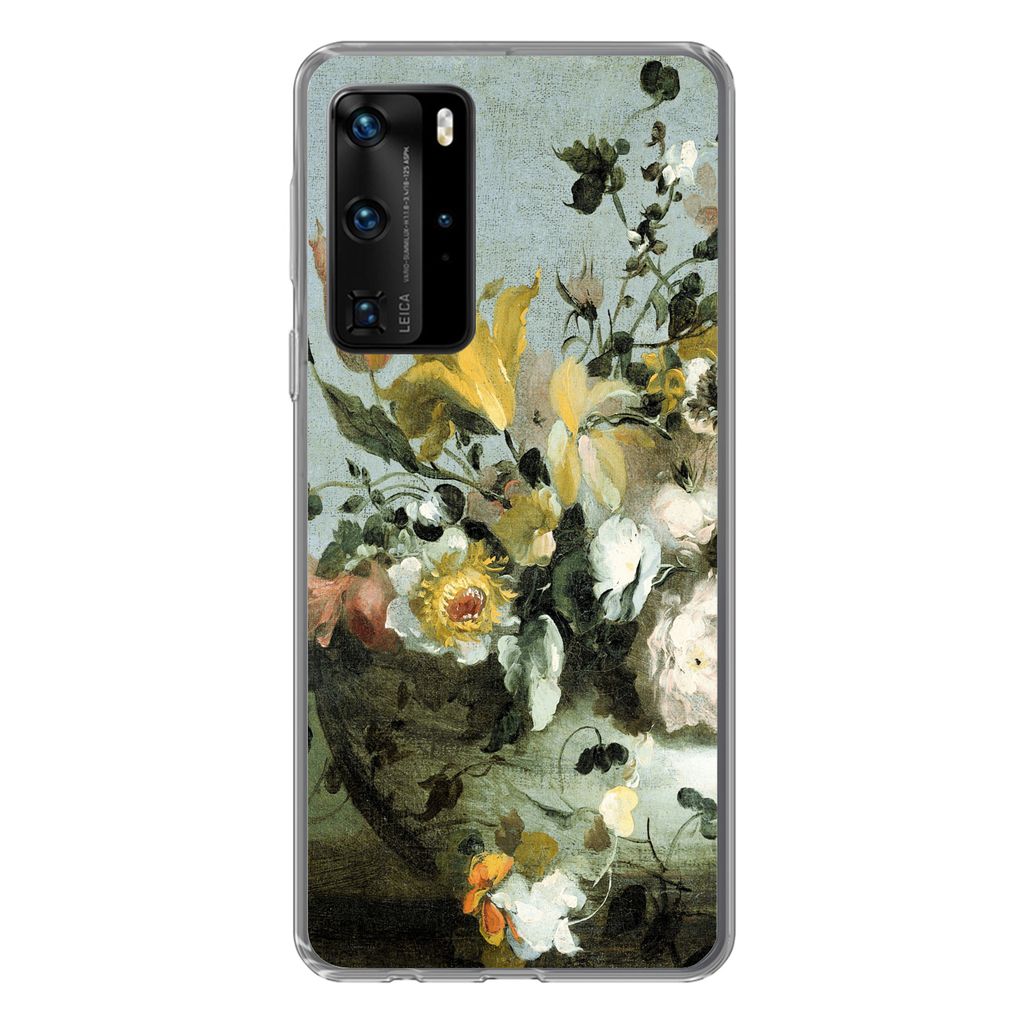 MuchoWow Handyhülle Schutzhülle Hülle für Huawei P40 Pro Blumen - Alte Meister - Barock Silikon Softcase Handy Hülle - Schutz