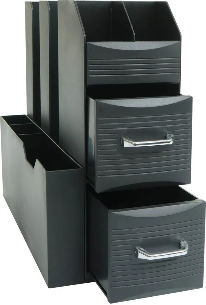 Boîte de rangement café 2 tiroirs compacte 29x14x33cm polyvalente - 10